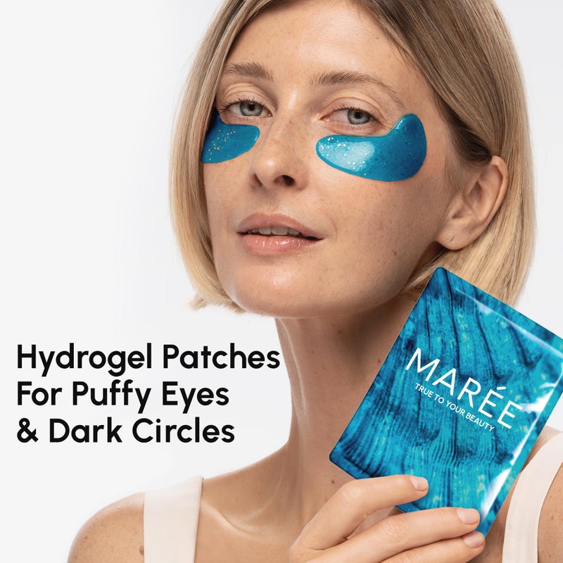 MAREE Eye Gels 2 PACK - Under Eye Patches for Puffy Eyes and Dark Circles with Natural Marine Collagen & Hyaluronic Acid - Anti-Aging Masks for Face to Soothe Puffiness - Image 2