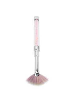 Brrnoo Fan Shape Nail Brush Nylon Hair Rhinestone Handle Nail Powder Remover Manicure Brush Rhinestone Handle Dust Glitter Powder Remover Pen Nail Art Drawing Pen Liner Brush  - Image 3