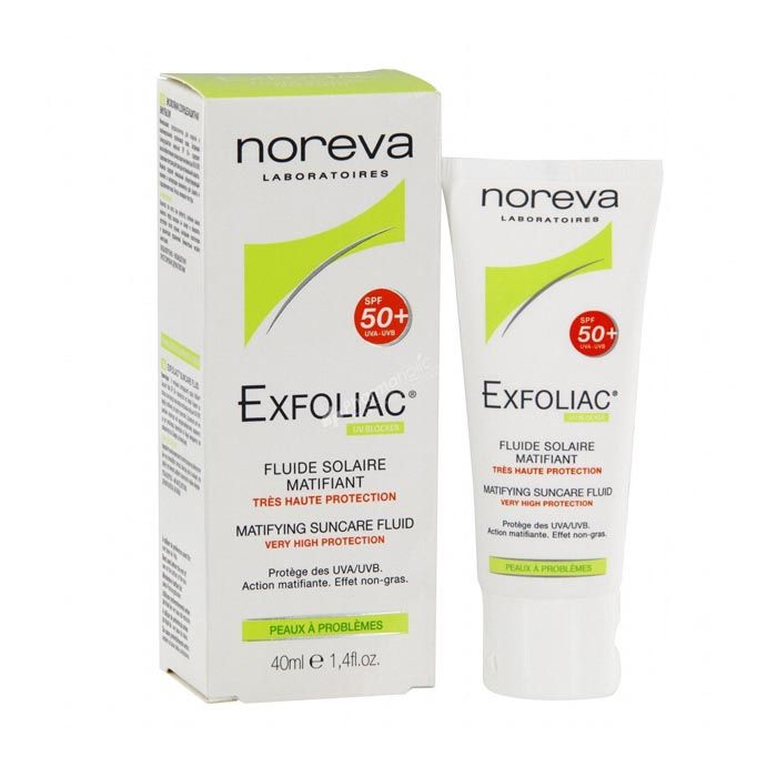 Noreva Exfoliac Matifying (Spf 50+) Suncare Fluid 40ml