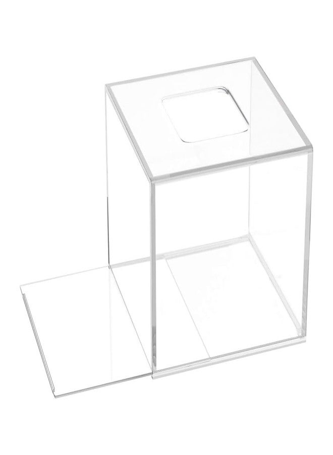Beiyier Clear Acrylic Square Tissue Box Cover 4.7x4.7x5.5'', Napkin Organizer, Dispenser Tissue Holder, Suitable for Bathroom, Bedroom, Dressing Table, Countertop, Dining Table, Desk （2 Pack） - Image 3