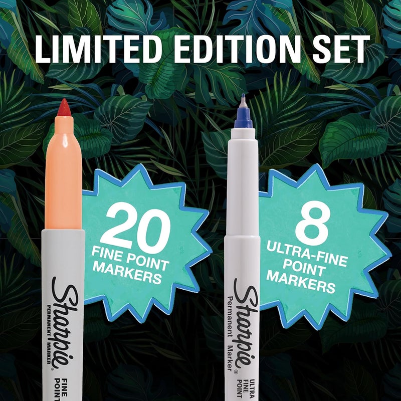 Sharpie Fine Point Permanent Marker Peacock Pack Of 28 - Image 2