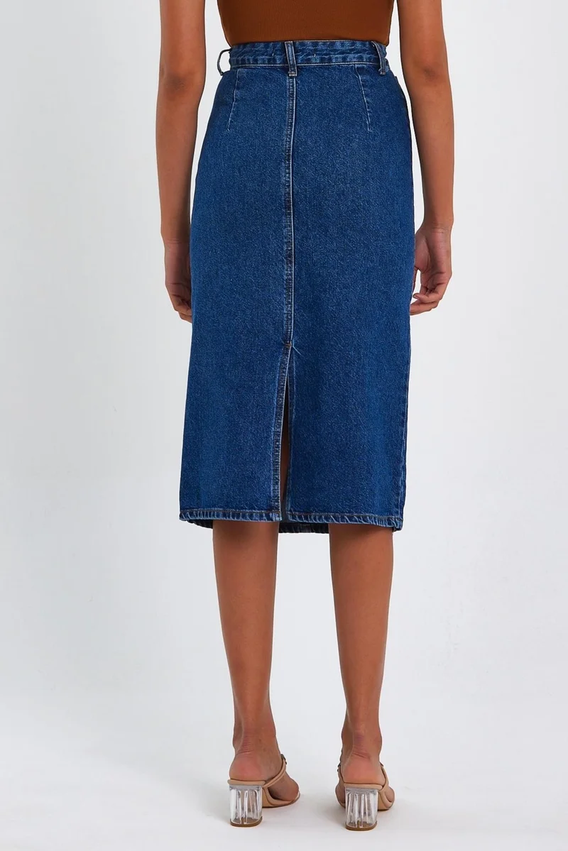 الكسندر جاردي Special Collection Long Denim Skirt (AG-2021)
