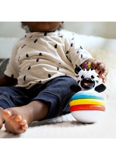 Baby Einstein Zen the Zebra 3-Piece Sensory Gift Set – Car Toy with Lights, Teether Stack, & Cloth Book (3–36 Months)  - Image 3