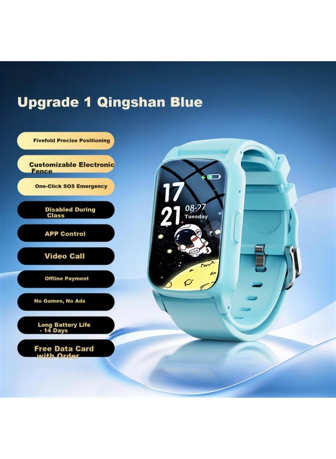 Suoying Sos Emergency Kids Phone Watch For Ages 6-18, Waterproof Gps Calling Video Remote Monitoring Smarch With Sim Card, Compatible With Huawei Xiaomi - Image 1
