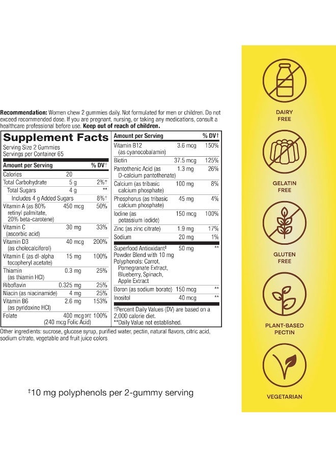 Nature's Way Alive! Women's Gummy Vitamins 75mg - 130 Gummies - Image 3
