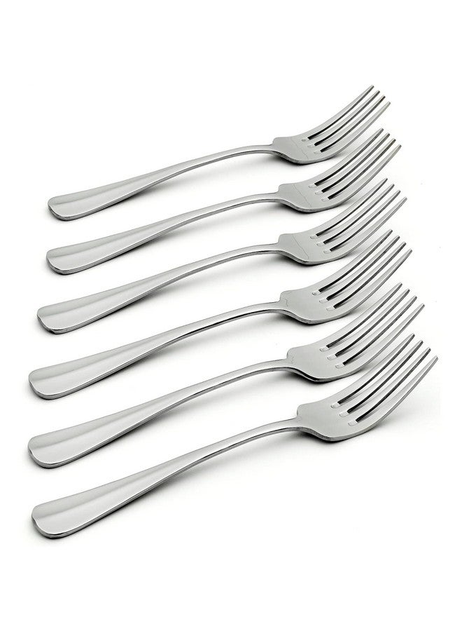 أونيدا طقم شوك عشاء Oneida Savor Everyday Flatware، 6 قطع، من الفولاذ المقاوم للصدأ 18/0، مجموعة أدوات مائدة فضية، آمنة للاستخدام في غسالة الأطباق - Image 1