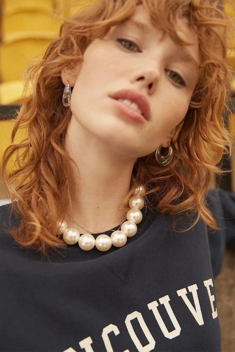 باهلس Pearl Large Size Luxury Necklace