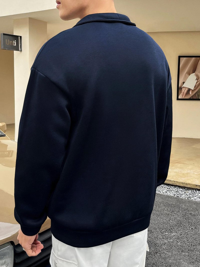 Noble Monk Men's Relax Fit Sweatshirts | Drop Shoulder High Neck Zipper | Long Sleeve Sweatshirts for Men - Image 3