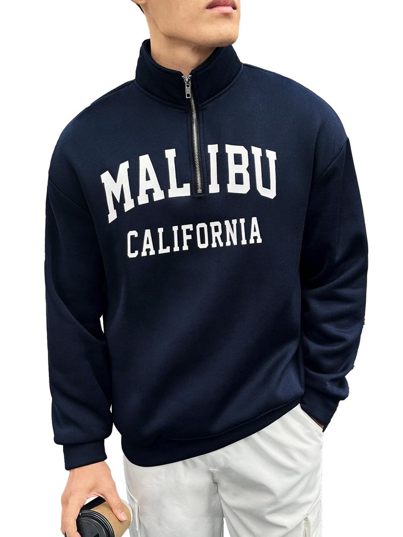 Noble Monk Men's Relax Fit Sweatshirts | Drop Shoulder High Neck Zipper | Long Sleeve Sweatshirts for Men - Image 1