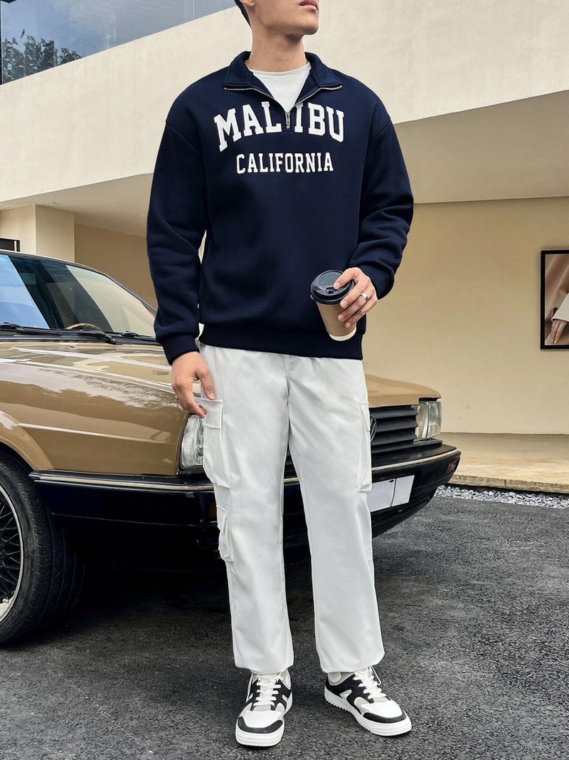 Noble Monk Men's Relax Fit Sweatshirts | Drop Shoulder High Neck Zipper | Long Sleeve Sweatshirts for Men - Image 4