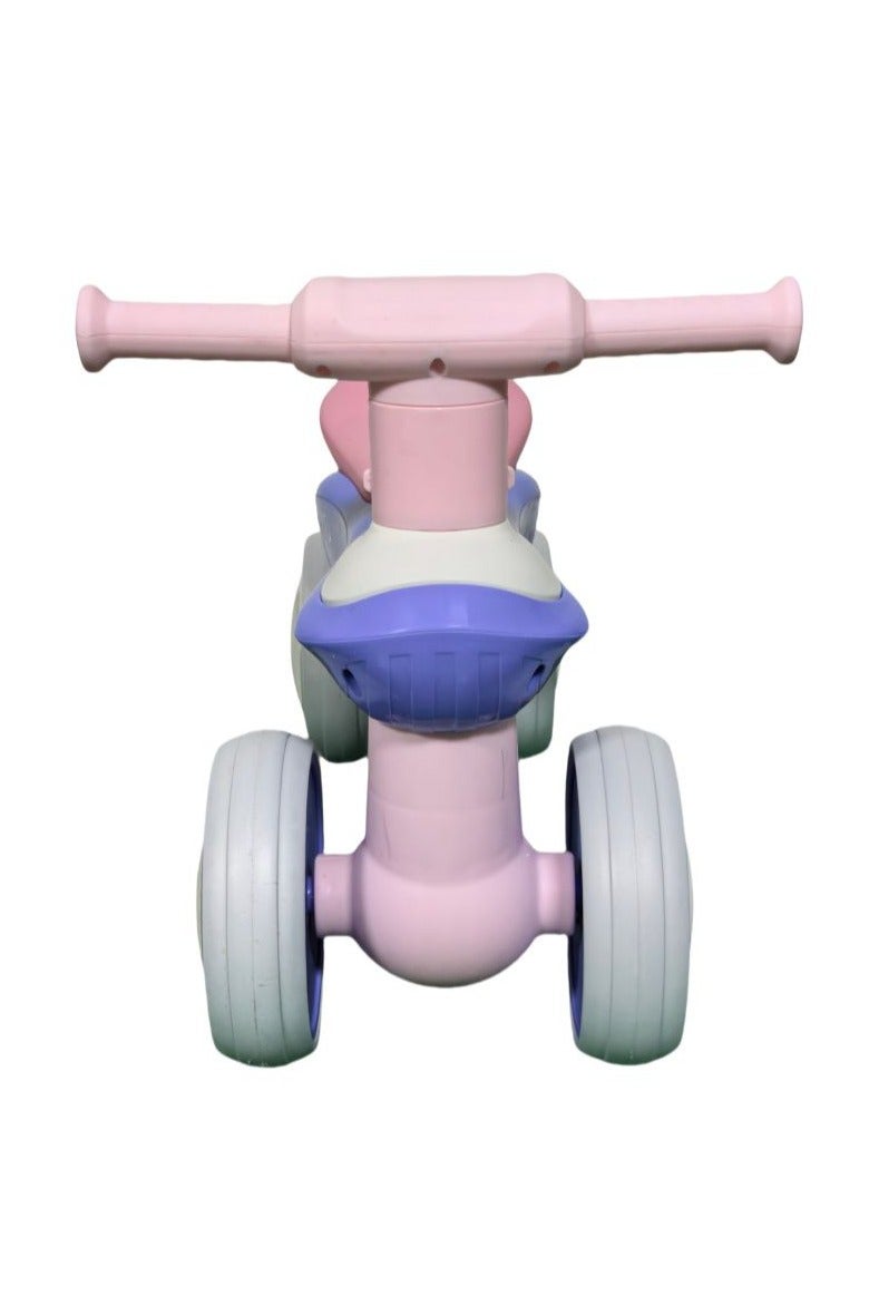 Kids Ride On Cycle, Baby Cycle with Light & Music for Toddlers 1+ Years, Boys & Girls, 4-Wheel Balance Bike Indoor Outdoor Ride-On - Pink - Image 3