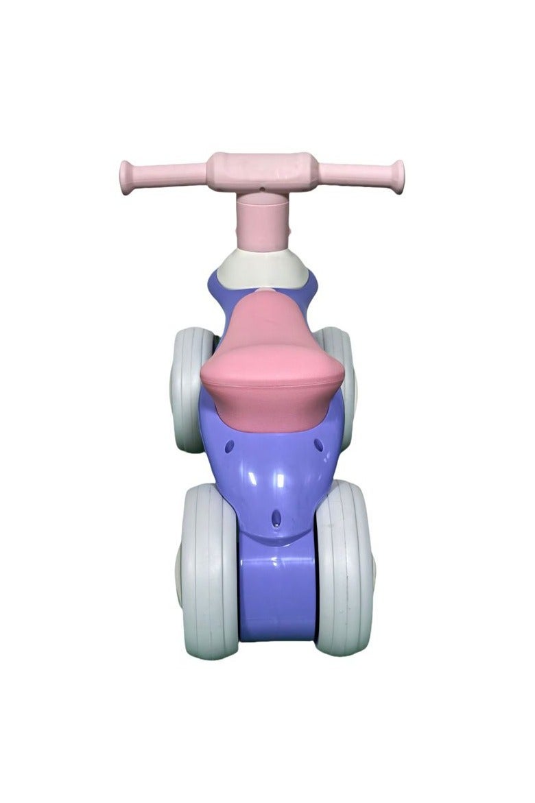 Kids Ride On Cycle, Baby Cycle with Light & Music for Toddlers 1+ Years, Boys & Girls, 4-Wheel Balance Bike Indoor Outdoor Ride-On - Pink - Image 4