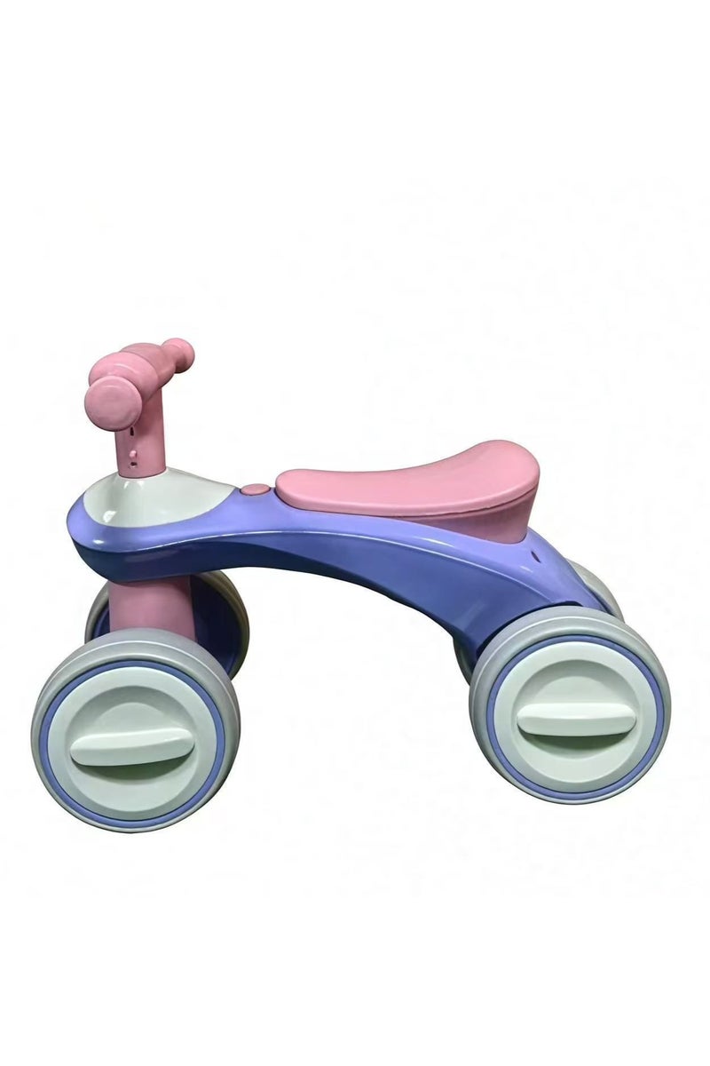 Kids Ride On Cycle, Baby Cycle with Light & Music for Toddlers 1+ Years, Boys & Girls, 4-Wheel Balance Bike Indoor Outdoor Ride-On - Pink - Image 2