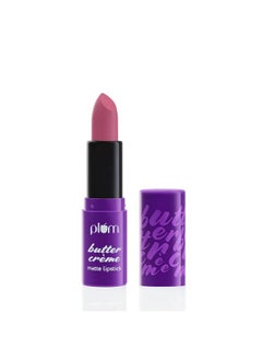 Plum Butter Crème Matte Lipstick | Creamy Matte Finish | Highly Pigmented | With Shea Butter, Rosehip Oil & Vitamin E | 100 Vegan & Cruelty Free | 123 Pinkadoodle  - Image 1