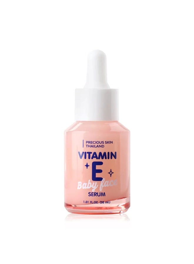 Precious Skin Thailand Vitamin E Baby Face Serum 30ml 5% Concentrated Formula with Aloe Vera & Niacinamide for Brightening & Hydrating Skin - Image 1