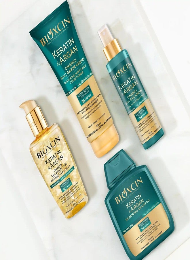 BIOXCIN Keratin Shampoo and Argan Oil Shampoo Bond Repair Anti-Hair Loss and Growth Care Sulfate Free Biotin Hair Care Strengthening and Nourishing Formula for Dry, Damaged, Gray or Dyed Hair 300 ml x 3 - Image 3