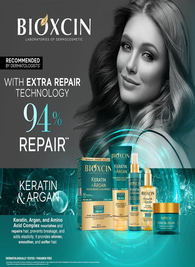 BIOXCIN Keratin Shampoo and Argan Oil Shampoo Bond Repair Anti-Hair Loss and Growth Care Sulfate Free Biotin Hair Care Strengthening and Nourishing Formula for Dry, Damaged, Gray or Dyed Hair 300 ml x 3 - Image 4