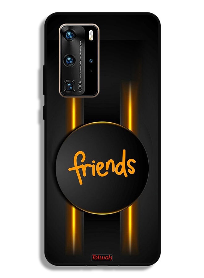 Tolwak Huawei P40 Pro 5G Protective Case Cover Friends - Image 2