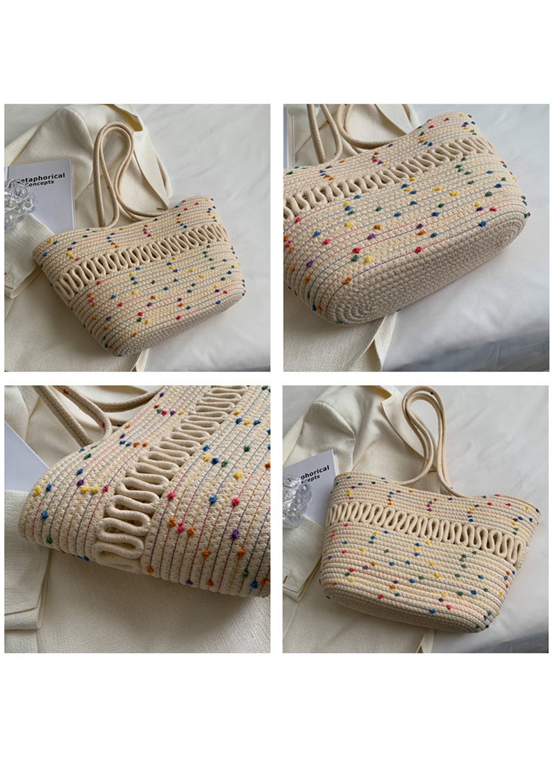 Woven Shoulder Bag for Women, Summer Beach Bag, Portable Storage Basket Travel Crossbody Bag, Cotton Rope Handbag Purse, Women's Straw Tote Bag - pzsku/ZD21481D072AB1CDE8704Z/45/_/1709806822/f4340982-32e0-44b6-aa1e-b765c5e399a7