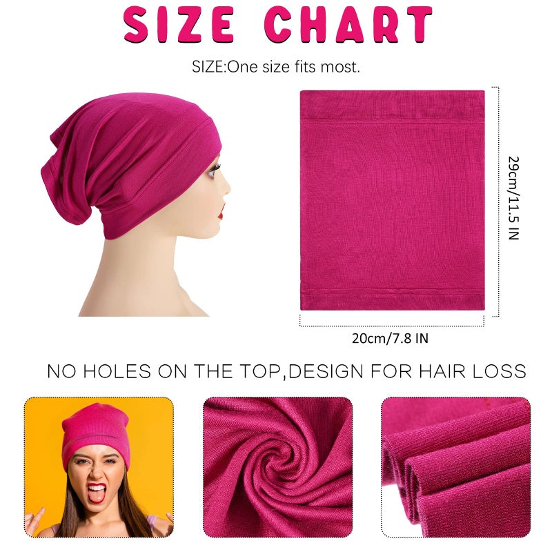 JenPen 25 Pcs Under Scarf Hijab Cap Unisex Dreadlock Cap Women Stretch Under Caps Solid Color Under Scarf Woman Hijab Hats, 25 Colors - Image 2