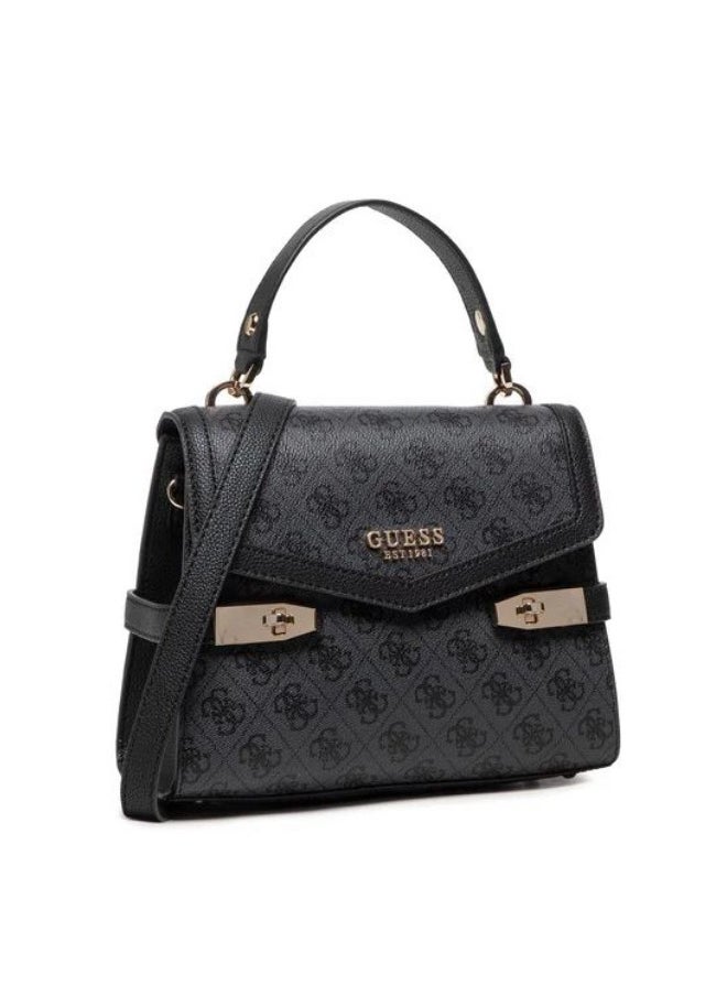 GUESS - Guess Zadie Monogram Top Handle Flap Bag For Women - Image 1