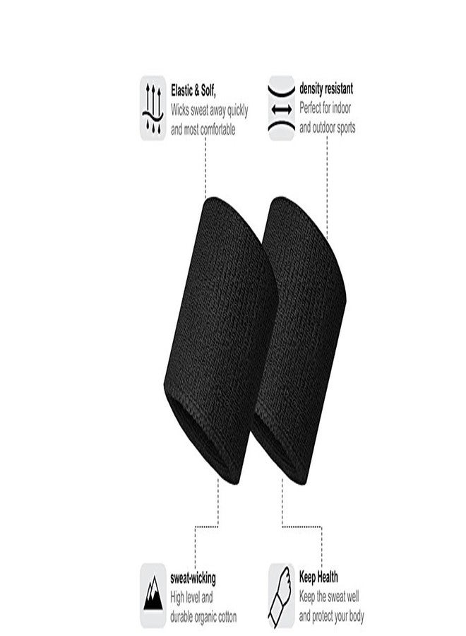 DRAUSS Pack of 4 All-Weather, Washable Black and Blue Sports Wristbands for Your Active Lifestyle - Keep Your Stuff Safe and Secure Anytime, Anywhere! - Image 4
