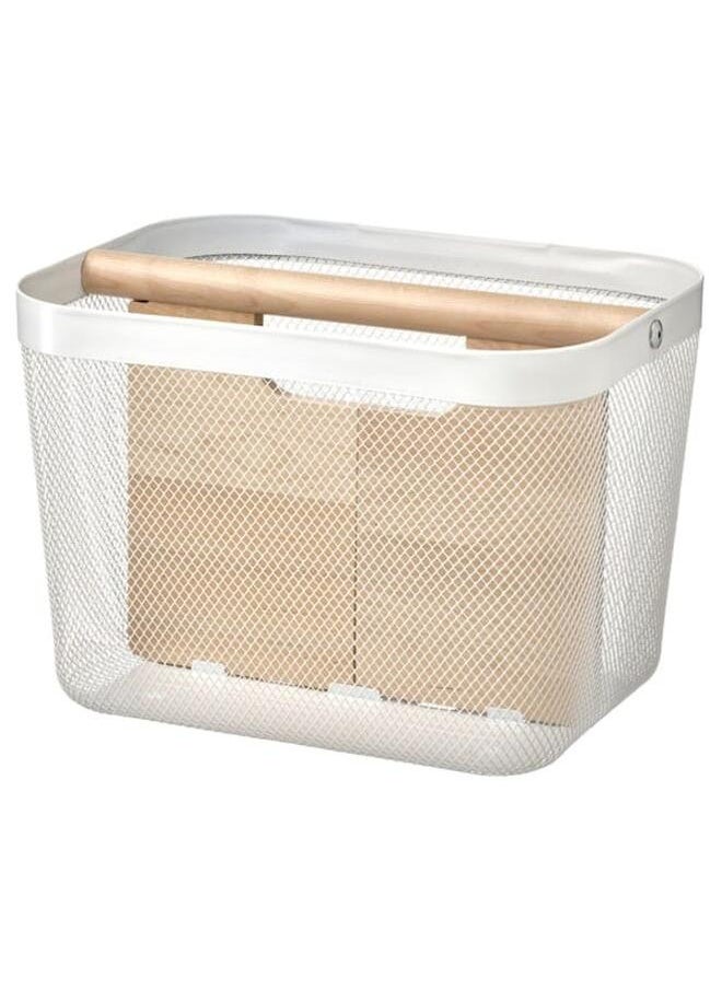 Basket With Compartments White 33X24X23 Cm