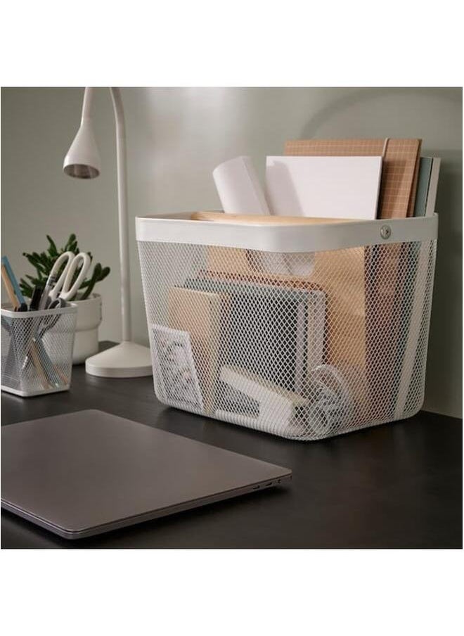 Basket With Compartments White 33X24X23 Cm
