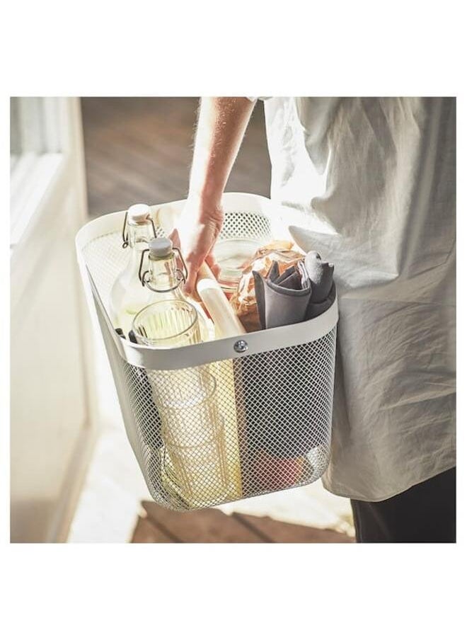 Basket With Compartments White 33X24X23 Cm