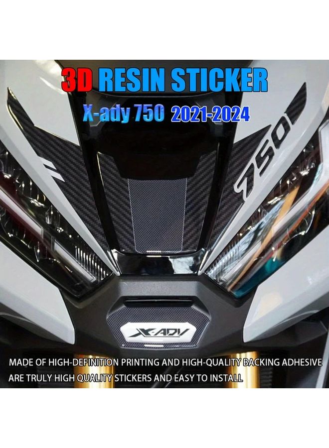 ملصقات ثلاثية الأبعاد وجه أمامي راتنج لهوندا X ADV 750 سكوتر 2021 2024 - Image 1