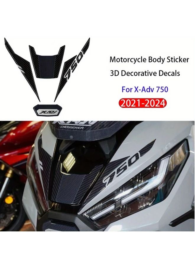 ملصقات ثلاثية الأبعاد وجه أمامي راتنج لهوندا X ADV 750 سكوتر 2021 2024 - Image 3