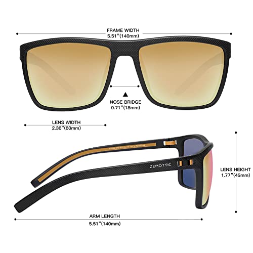 ZENOTTIC Polarized Sunglasses for Men Lightweight TR90 Frame UV400 Protection Square Sun Glasses - Image 3