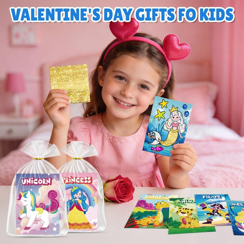 PARTYWIND Party Favors for Kids, 16 Pack Foil Art & Craft Books Bulk for Kids 4-8, Goodie Bag Stuffer & DIY Creative Activity Toys for Kids Birthday Party Favors, Valentines Gifts, Classroom Prizes - Image 4