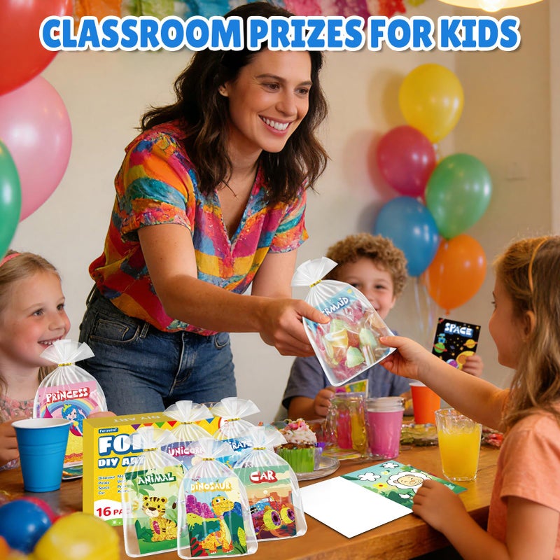 PARTYWIND Party Favors for Kids, 16 Pack Foil Art & Craft Books Bulk for Kids 4-8, Goodie Bag Stuffer & DIY Creative Activity Toys for Kids Birthday Party Favors, Valentines Gifts, Classroom Prizes - Image 3