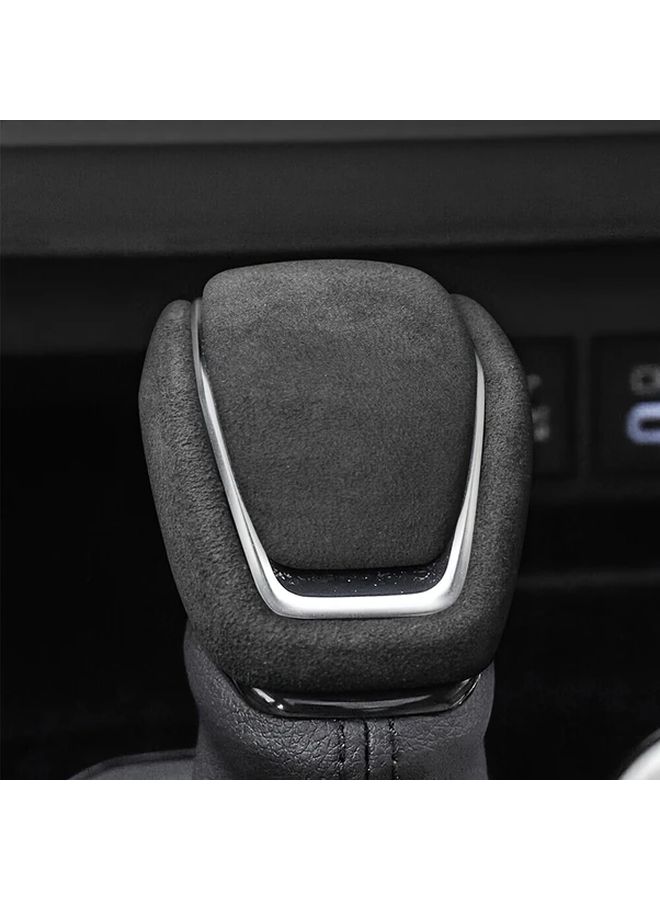 غطية مقبض ناقل الحركة الأسود الصناعي الزخرفي لسيارات RAV4 وهايلاندر وفينزا 2019-2023 - Image 4