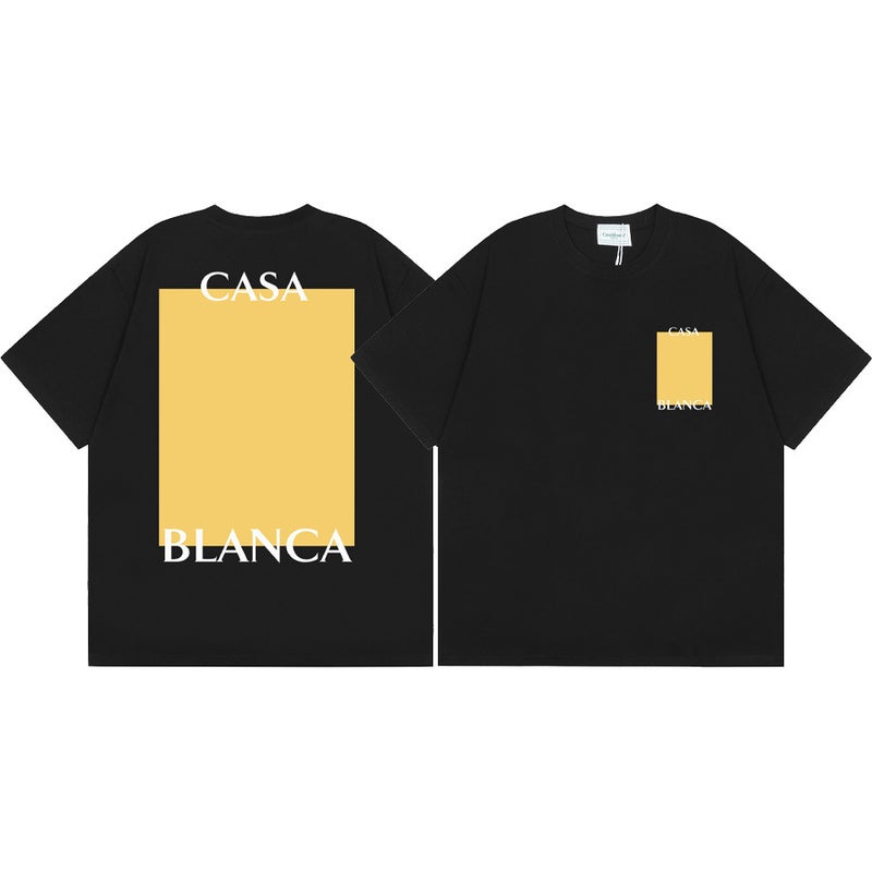 Cross-border fashion brand Casablanca Casa summer new item painted print unisex loose short-sleeved T-shirt trend - Image 5