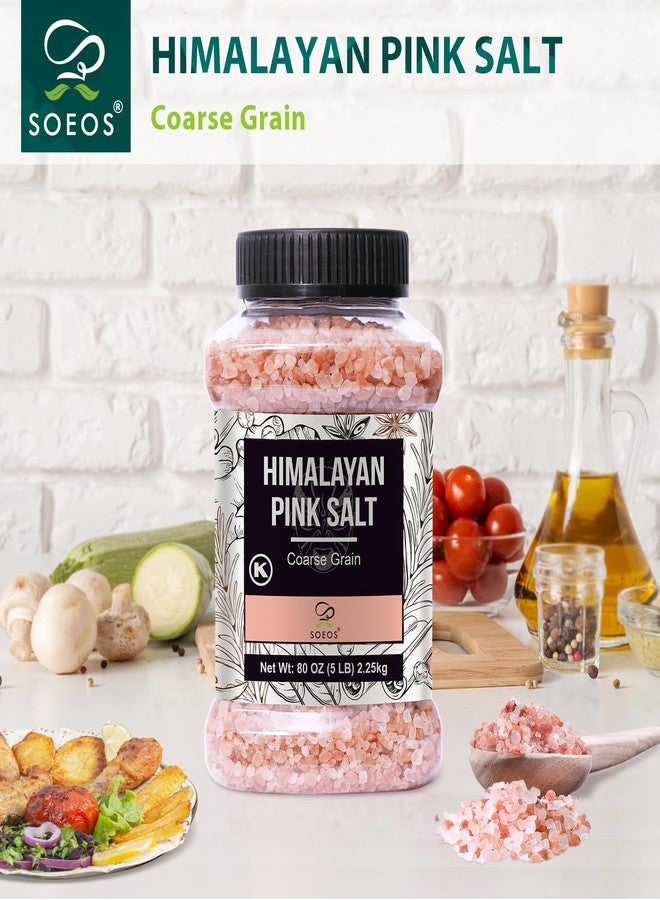 Soeos Himalayan Pink Salt, Coarse Grain, 80oz (5 Pound), Pink Salt, Kosher Salt, Pink Himalayan Sea Salt Coarse for Grinder Refill - Image 4