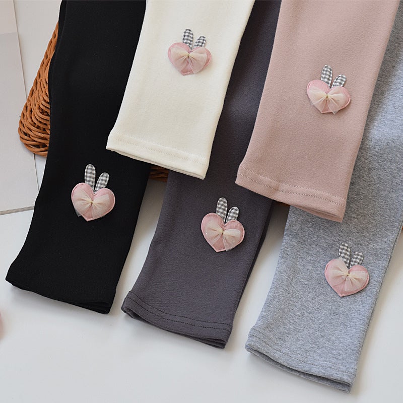 Girls' Leggings Thin Outer Wear Western Style Children'S Pants Spring New Baby Girls' Cotton Long Pants - Image 3
