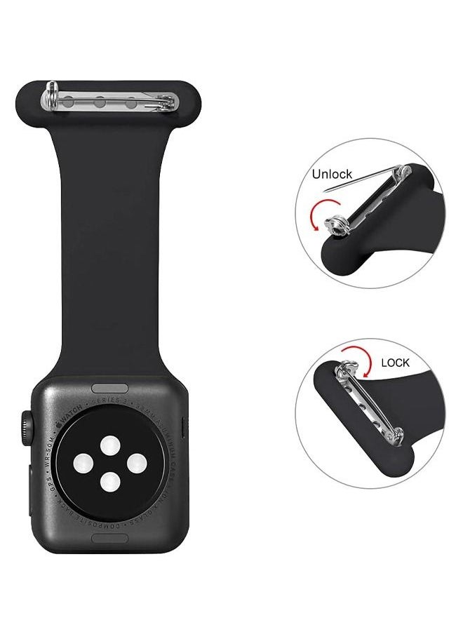 Generic - Apple Watch iWatch Series SE 9 8 7 6 5 4 3 2 1（38mm/40mm/41mm） Strap band for Nurses Midwives Doctors Healthcare Paramedics Hikers, Soft Silicone Pin Fob for iWatch - Image 1