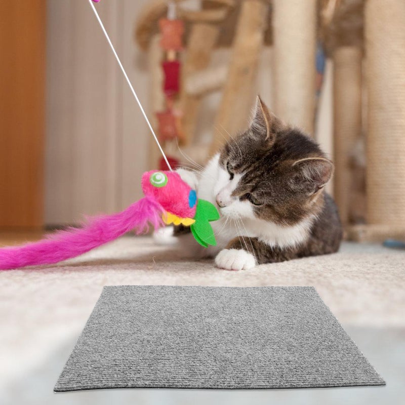 Cat Scratching Post Carpet Self-Adhesive Cat Tree Covered Mat Furniture DIY Protector - Image 2