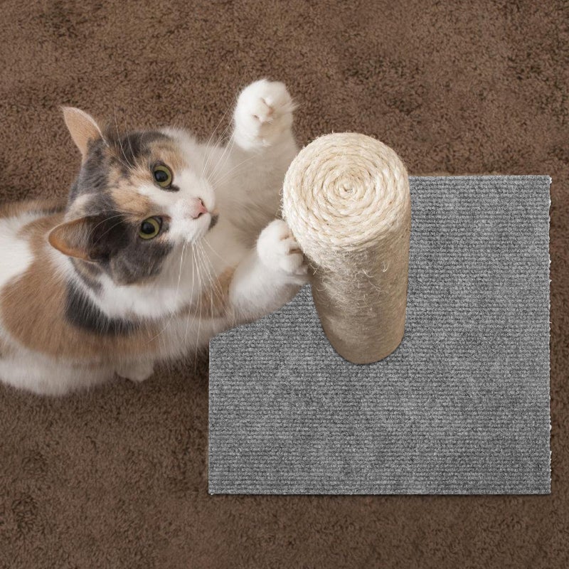 Cat Scratching Post Carpet Self-Adhesive Cat Tree Covered Mat Furniture DIY Protector - Image 4