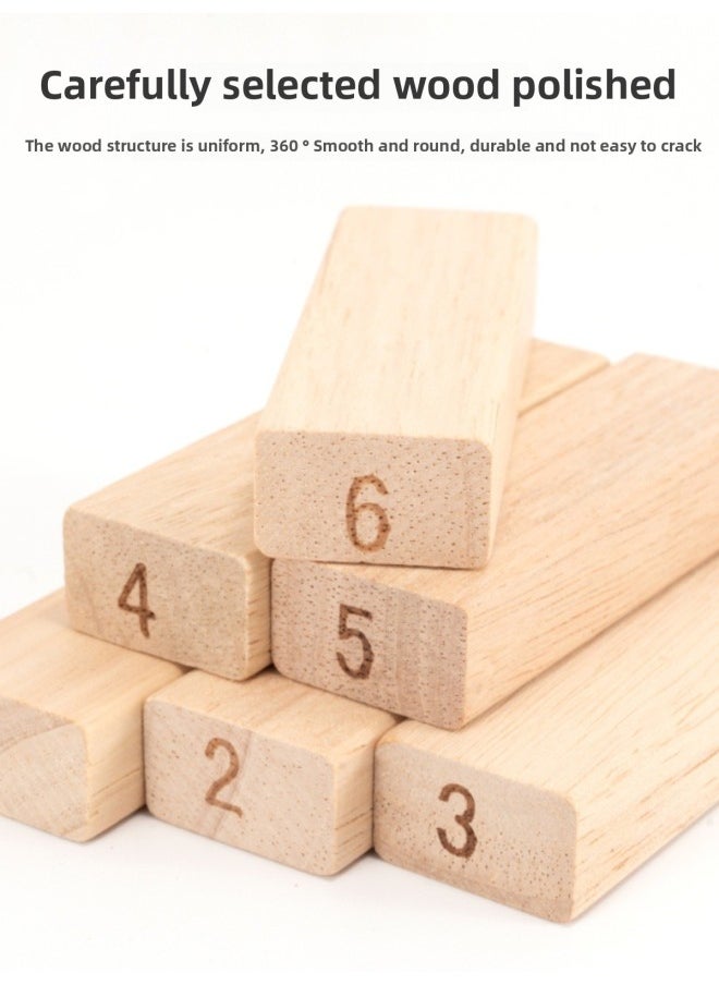 Children's Puzzle Stacking Layered High Cracking Balanced Cracking Building Blocks Stacking Wood Headline Table Game Benefit Intelligence Toys-Color:Cultivate Observation And Balance