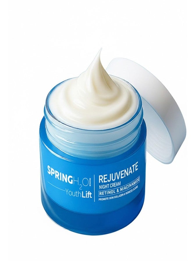 Spring H2O Rejuvenate Night Cream | Deep Nourishing & Repairing Moisturizer for Overnight Skin Renewal | Restores Radiance & Hydration | For All Skin Types - 50ml - Image 1