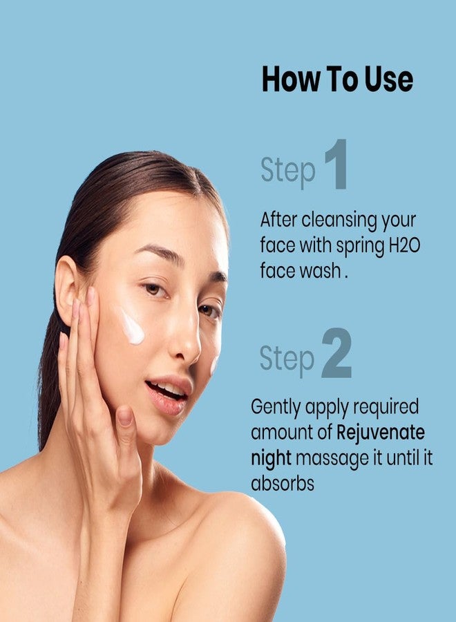 Spring H2O Rejuvenate Night Cream | Deep Nourishing & Repairing Moisturizer for Overnight Skin Renewal | Restores Radiance & Hydration | For All Skin Types - 50ml - Image 5