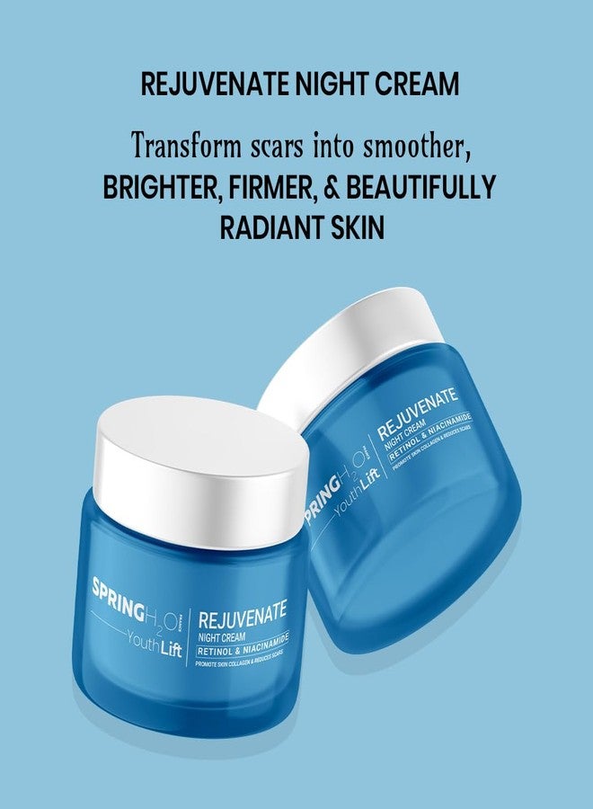 Spring H2O Rejuvenate Night Cream | Deep Nourishing & Repairing Moisturizer for Overnight Skin Renewal | Restores Radiance & Hydration | For All Skin Types - 50ml - Image 3