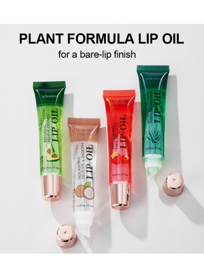Kormesic 2pcs Aloe Vera Lip Oil 15ml - Soothing & Moisturizing - Image 3