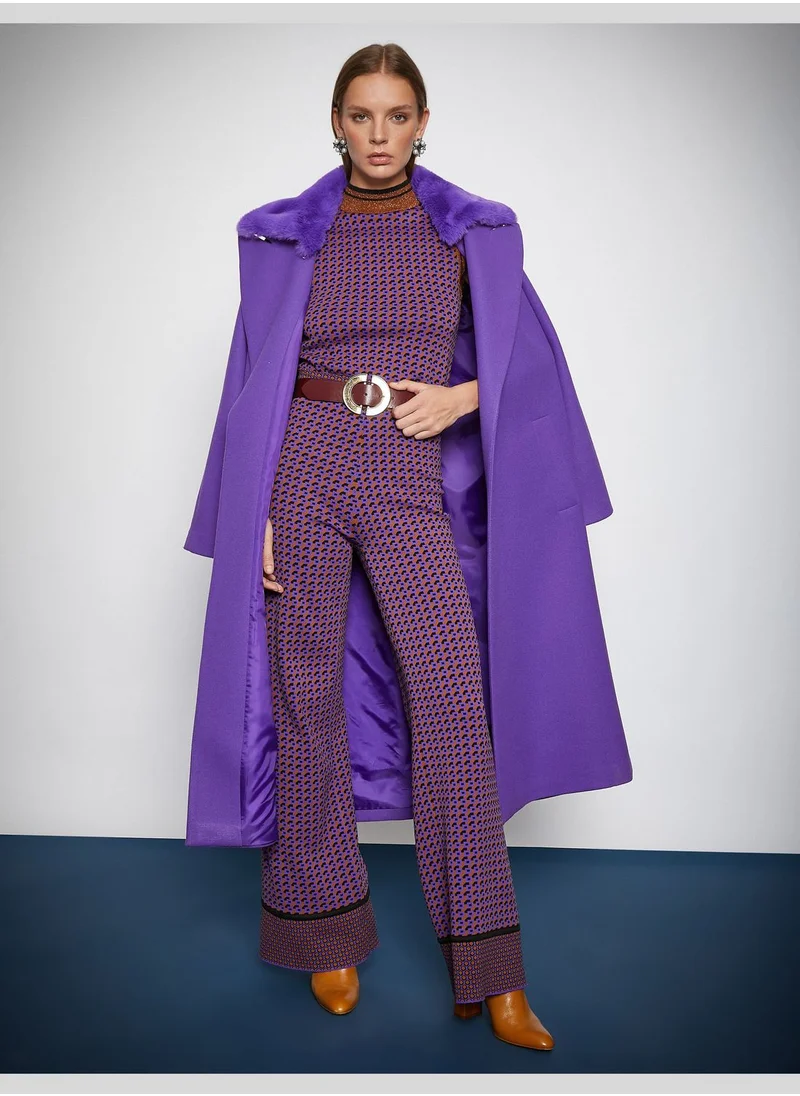 كوتون Patterned Palazzo Trousers
