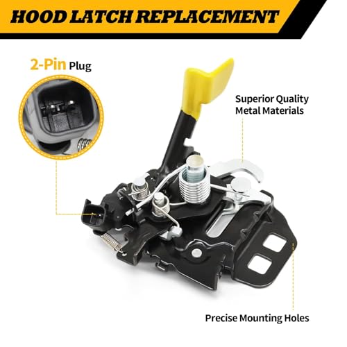 Jecoupoon FR3Z-16700-B Hood Latch Lock Compatible with Mustang 2015-2019 Front Hood Latches FR3Z16700B - Image 5