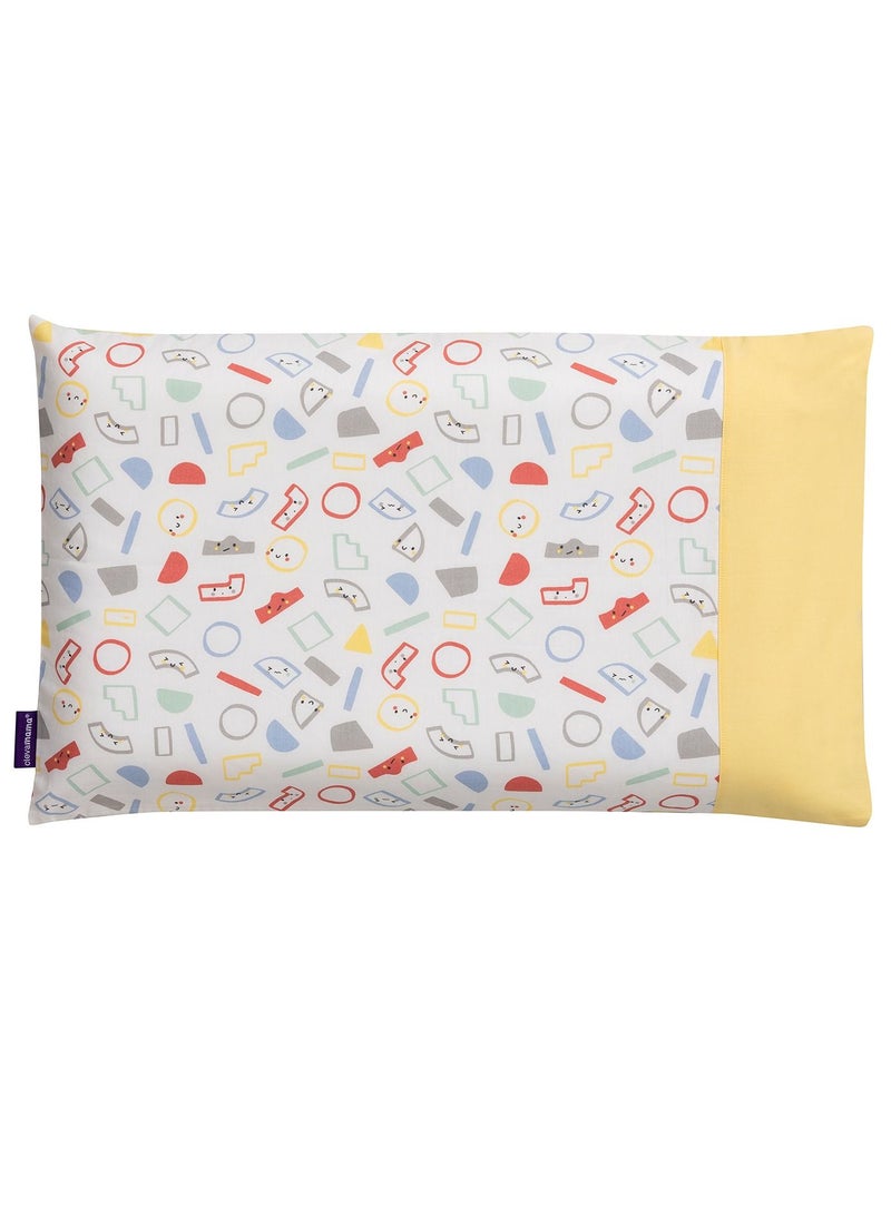 Clevamama ClevaFoam Pram Pillow Case - Yellow/Grey - Image 1