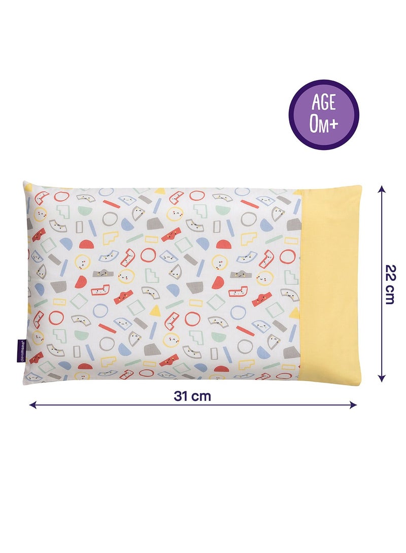 Clevamama ClevaFoam Pram Pillow Case - Yellow/Grey - Image 3